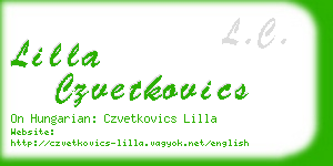 lilla czvetkovics business card